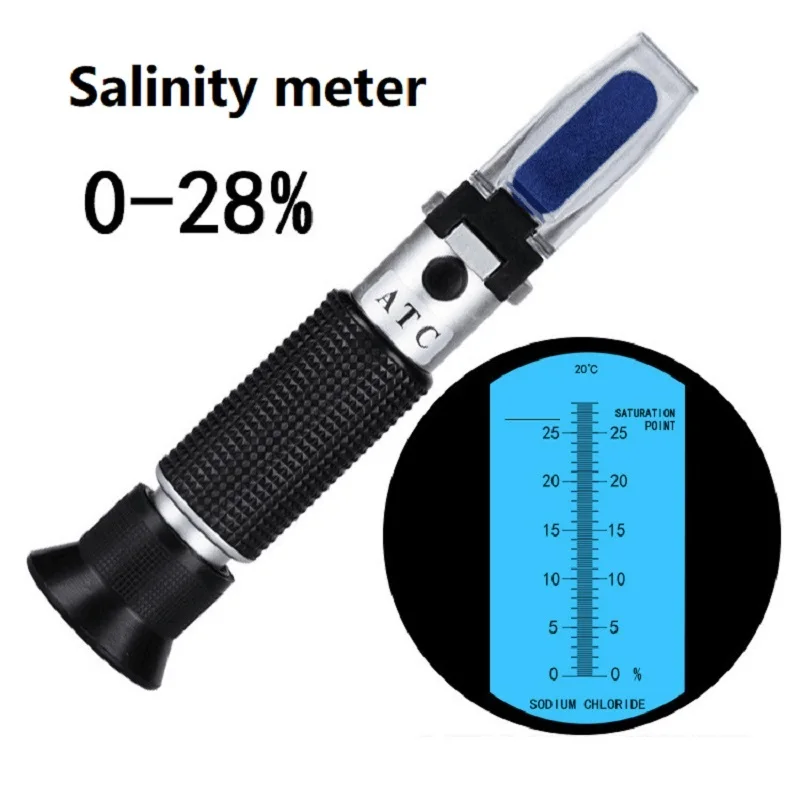 Food Industry Use Handheld Brine Refractometer Salinity Tester 28% Sugar Tester Brix 32% Concentration Meter