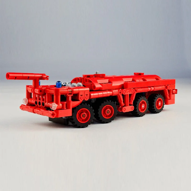 Urban Rescue Vehicles Model MOC Building Bricks Fire-Fighting Aerodrome Truck Modular Technology Children Holiday Gifts Toy Suit
