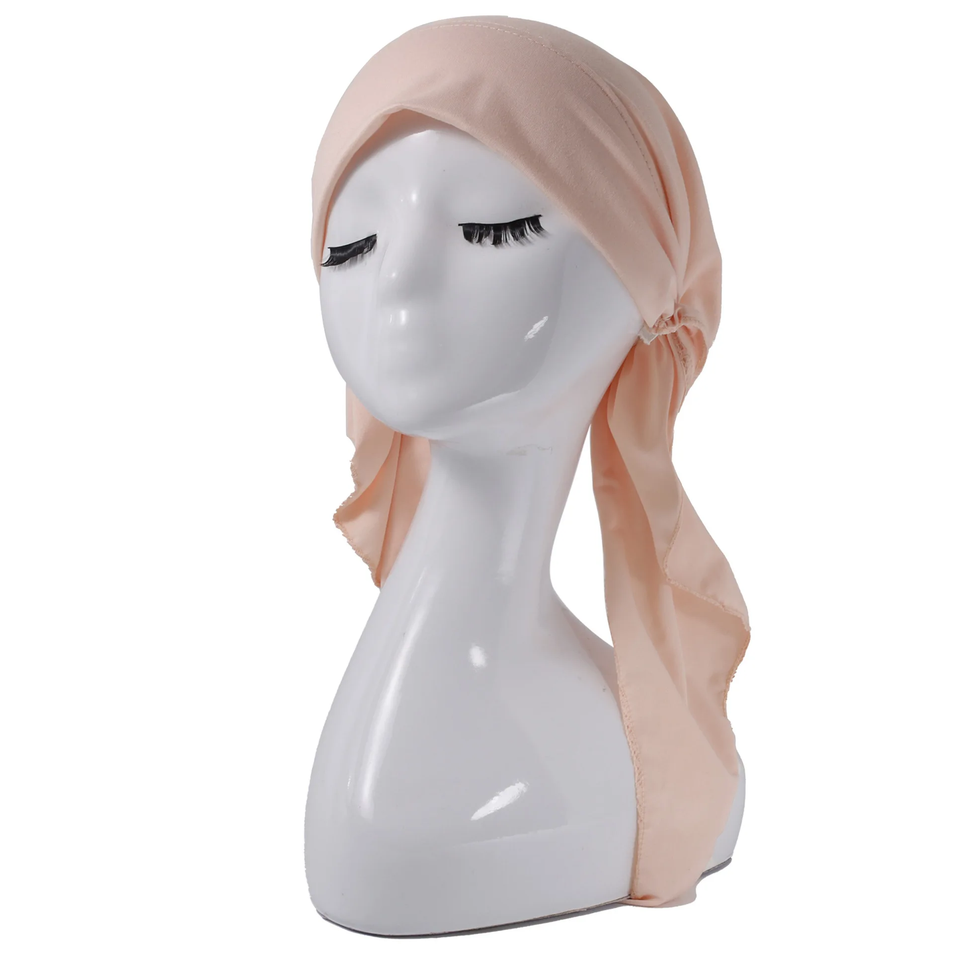 Nuevo pañuelo multicolor, sombrero curvo, pañuelo de Color sólido, sombrero de mujer, sombrero de cola larga, bolso de moda, cabeza, modelos de mujer