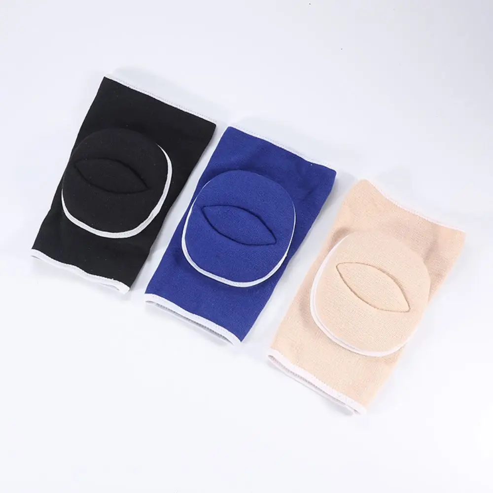 

1Pair Polyester Cotton Thickened Sponge Knee Pads Sponge Black Blue Nude Elastic Knee Protector Soft Breathable