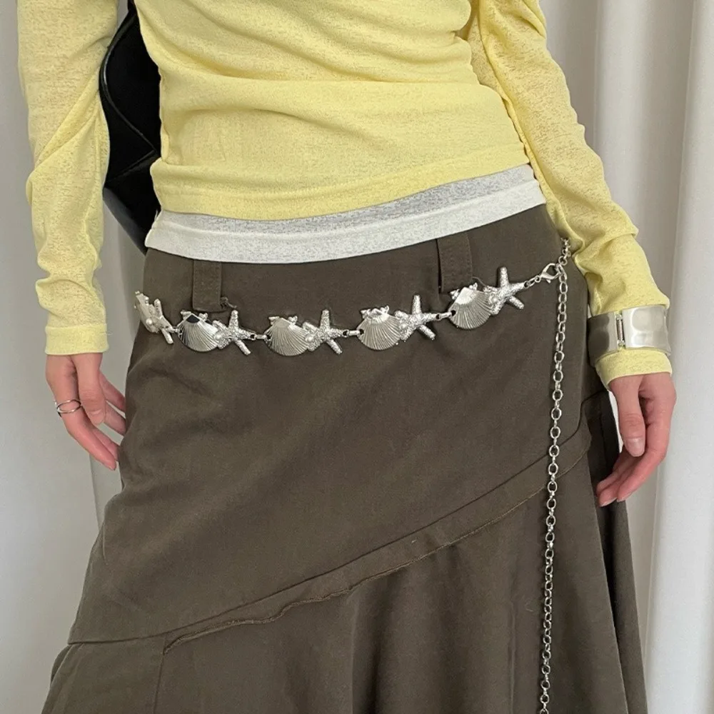 موضة البطن سلسلة البوهيمي الخصر سلاسل معدنية العرقية نمط حزام ملابس سلاسل ملحق حزام شرابة الجسم سلسلة فتاة #4