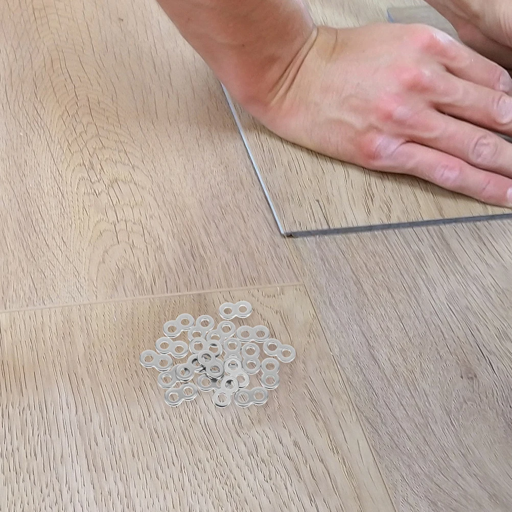 

100pcs 8 Shape Stainless Steel Tabletop Fastener Connector Heavy Duty Metal Buckle Clips For Diy Industrial Projects