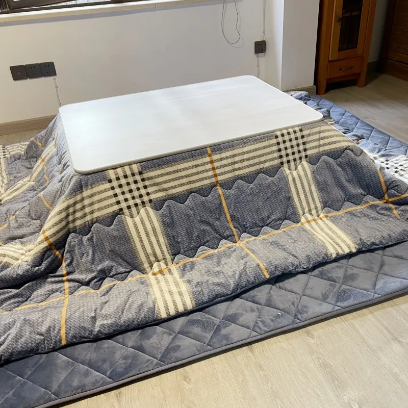 (4 sztuk/zestaw) styl japoński zestaw Kotatsu prostokątny stół Futon grzejnik meble do salonu Kotatsu cieplej niski środkowy stół 105cm