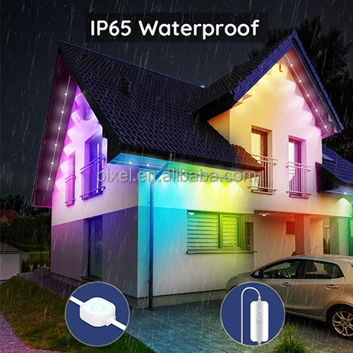 Hot Sale 100ft Christmas Holiday Decoration IP65 Led Point Pixel Light Permanent Building Roof Outdoor