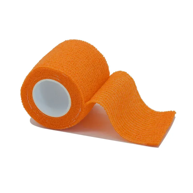 48/24/15/6/1pcs orange Self Adhesive Elastic Bandage 4.6m Color Sports Wrap Tape for Finger Joint Knee First Aid Tape