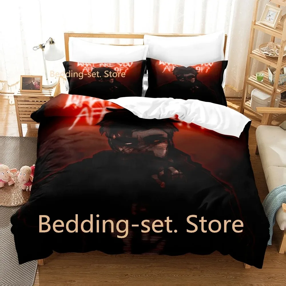 

Afraid of Monsters 45 Bedding Set Single Twin Full Queen King Size Bed Set Adult Kid Bedroom Duvetcover Sets Anime Bed Sheet Set