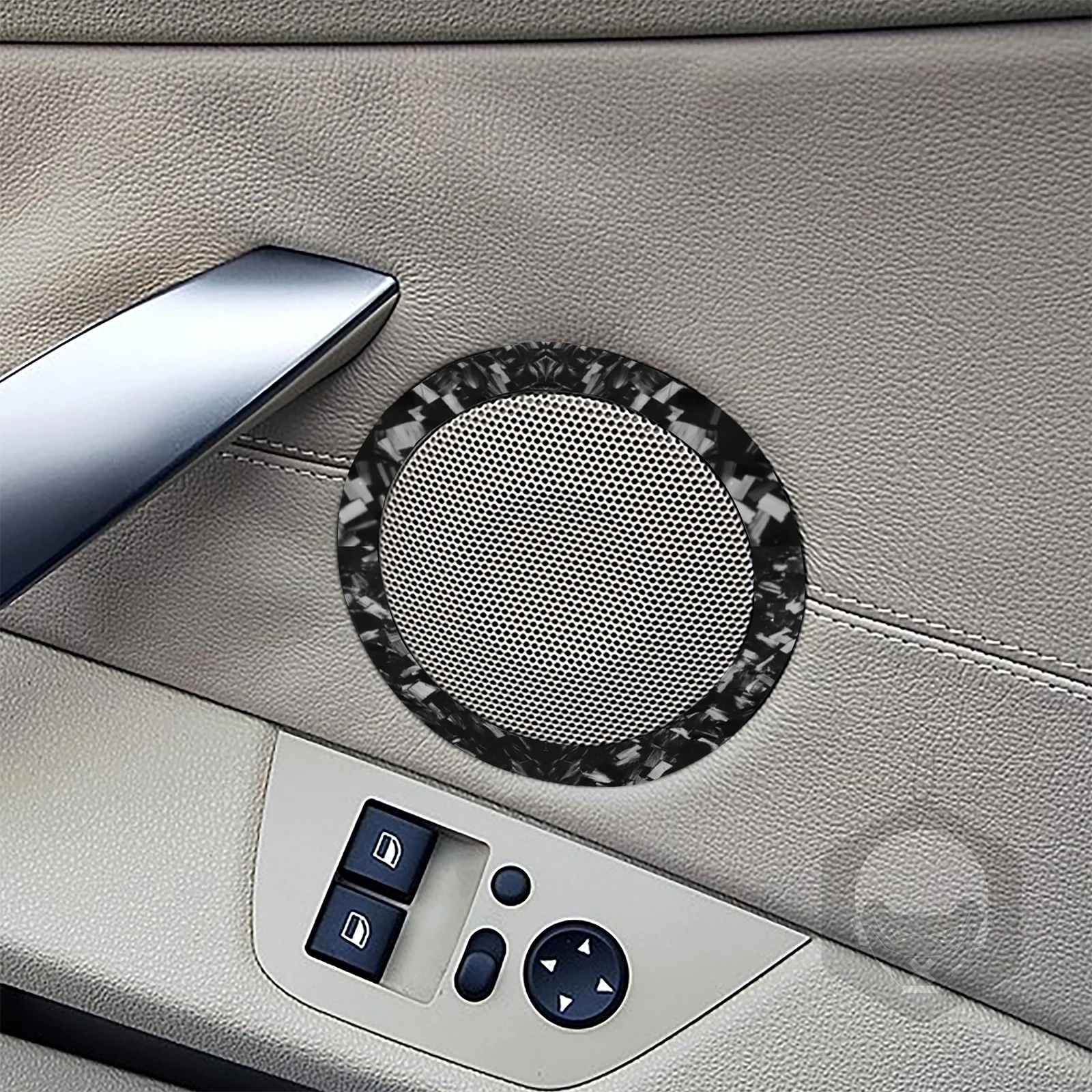 For BMW Z4 E85 E86 2003-2008 Forged Carbon Fiber Inner Door Speaker Audio Horn Frame Panel Cover Trim Car Accessories Sticker - view 2