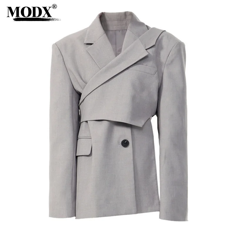 [MODX] Design Sense, Combination Suit Coat, Two For Spring, New Loose Waist, Small Number Of Tops, Women