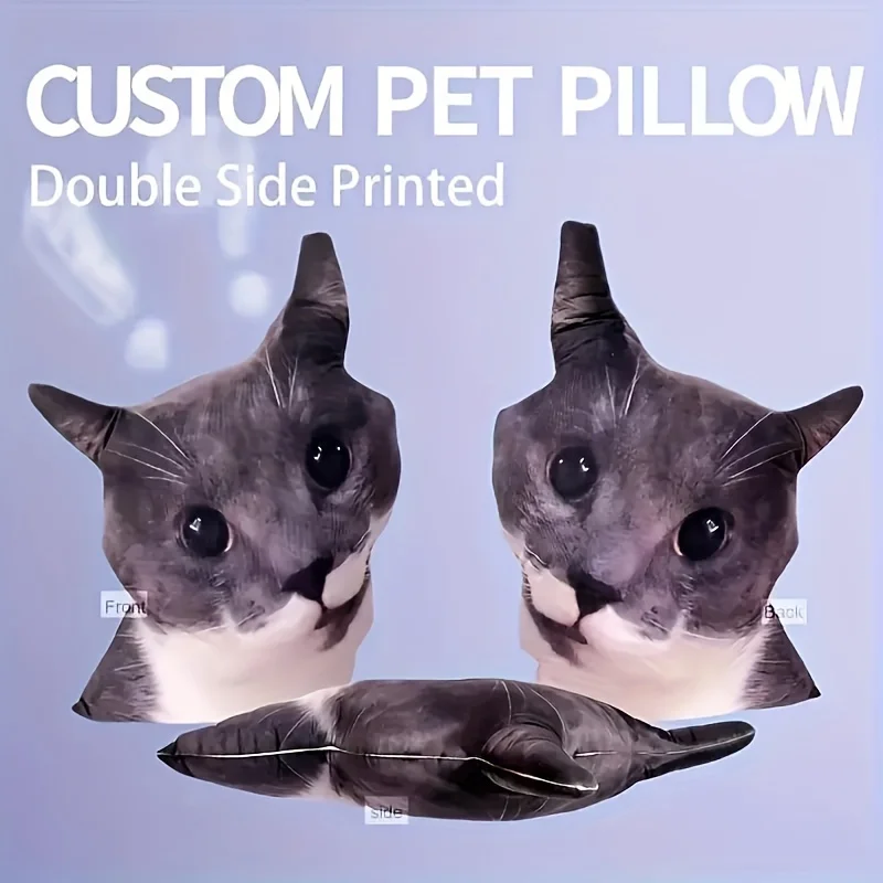 وسادة مريحة وحميمة، مخصصة لصور الحيوانات الأليفة من القطيفة، لوحة ذاكرة مخصصة للكلاب والقطط، هدية فريدة وممتعة #6