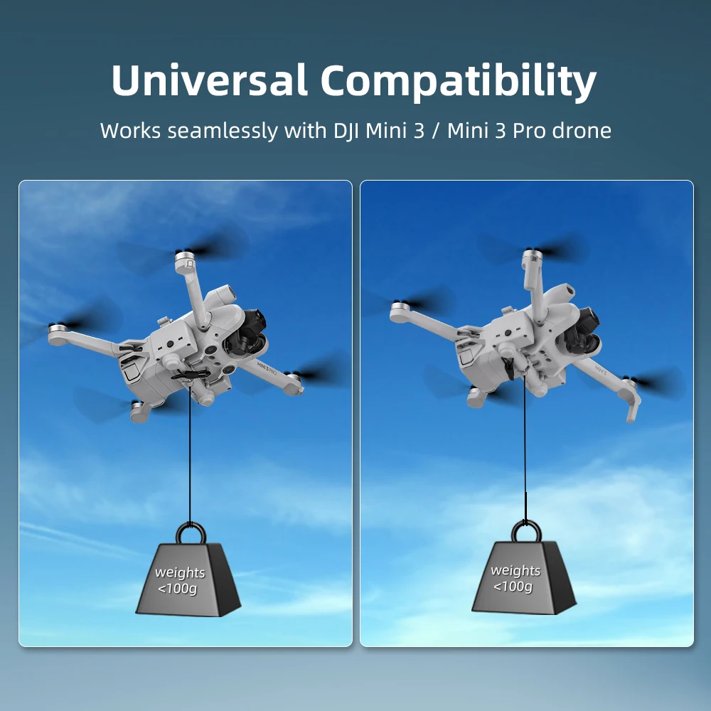 نظام BRDRC 500 متر Airdrop لطائرة DJI Mini 3/3 Pro بدون طيار طعم صيد السمك هدية الزفاف توصيل قاذف خفيف الوزن ملحقات تحميل 100 جرام