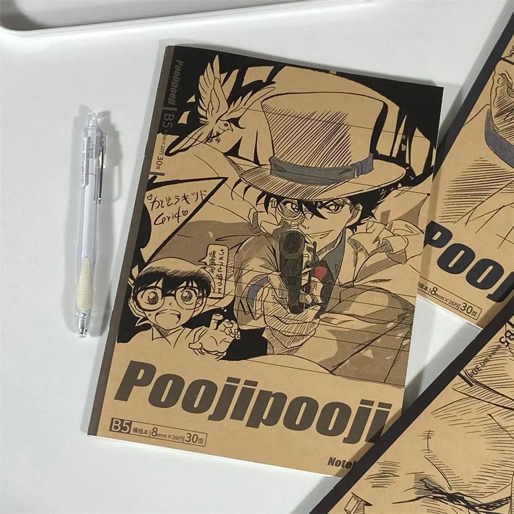 Detective Conan Kaito Kid B5 saddle stitched kraft notebook ins style anime journal student collectible gift cartoon notepad view 6