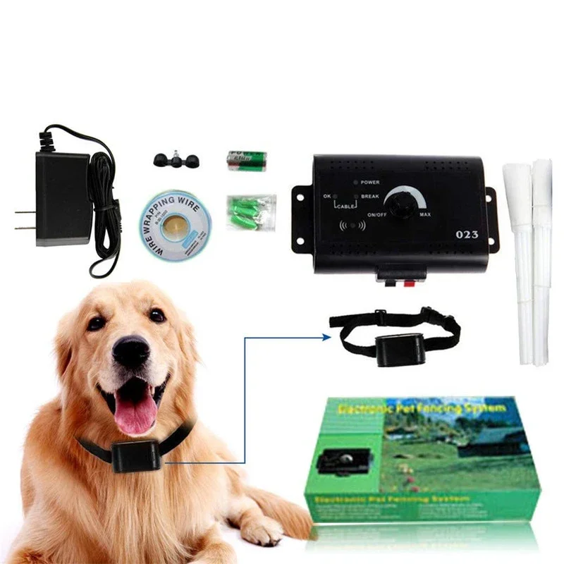 023 Safety Pet Dog Electric Fence With Waterproof Dog Electronic Training Collar Buried Electric Dog Fence Containment System