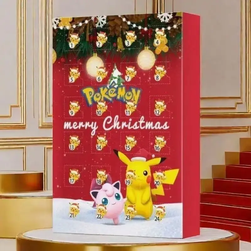 24 шт./компл. Рождественский адвент-календарь с покемонами, милый Пикачу Чаризард, ПВХ, маленькая аниме-фигурка, сюрприз, подарок на день рождения, Хэллоуин