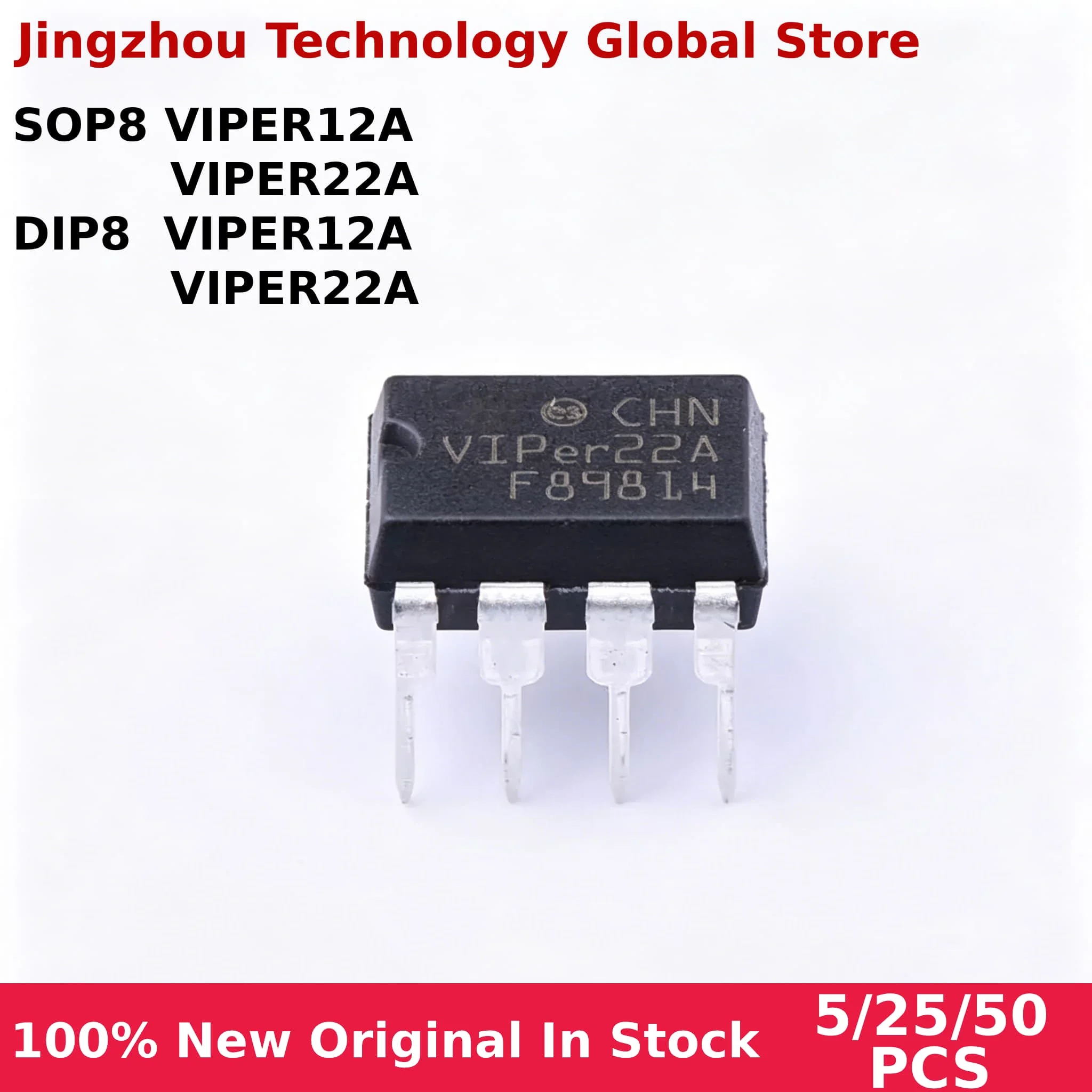 100% New 5/25/50PCS  VIPER12A VIPER22A DIP8 VIPER12A VIPER22A SOP8 In stock Wholesale