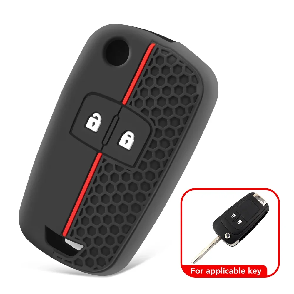 Silikon-Schlüsseletui für Opel Astra J Insignia Zafira Corsa Mokka Meriva für Chevrolet Cruz Orlando Prism Cobalt Trax Aveo
