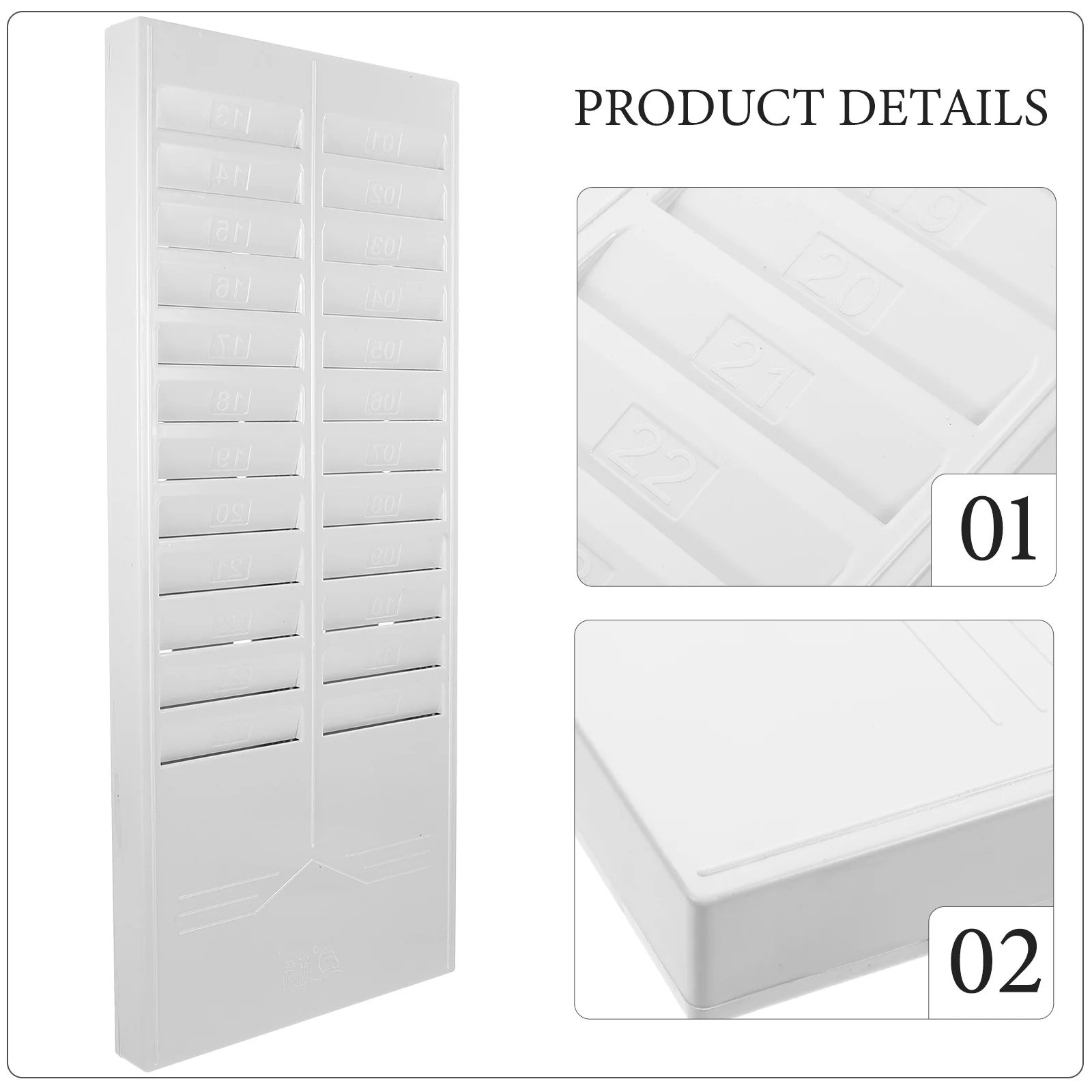 

24 Slots Stand Thickened Warehouse Material Card Time Cardholder Wall Mount Rack Document Rack Storage Organizer