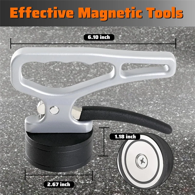 【A87T】Strumento di raccolta magnetico,acciaio inossidabile per saldatura,per separazione dei metalli,taglio spazzatrice magnetica di sollevamento micro-regolabile B