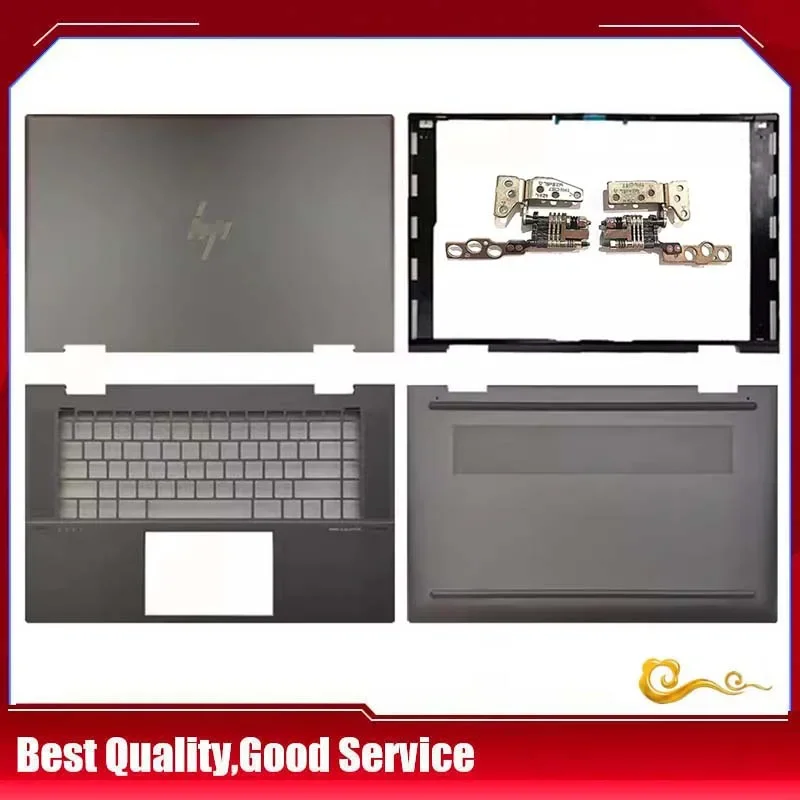 New/org For HP Envy15 15-EW 15T-EY 15Z-EY TPN-C157 LCD back cover /LCD bezel / Upper cover /Bottom case /US keyboard,Dark Gray