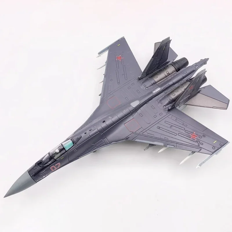 Diecast 1:100 Scale Russian Su-35 fighter jets Alloy Finished Simulation Model Static Decoration Souvenir Gifts For Adult Boy