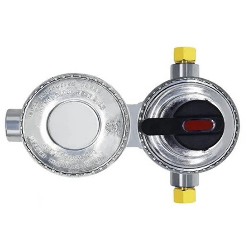 2-Stage Automatic Changeover LP Propane Gas Regulator, 1/4 Inch SAE Inverted Flare For Trailer Car