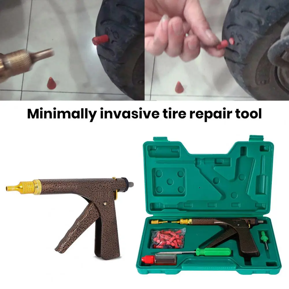 Universal Tire Repair Tools Minimally Invasive Tire Repair Tools Tubeless Tire Repair Kit with RapidPlug 2.0 Mushroom Plugs