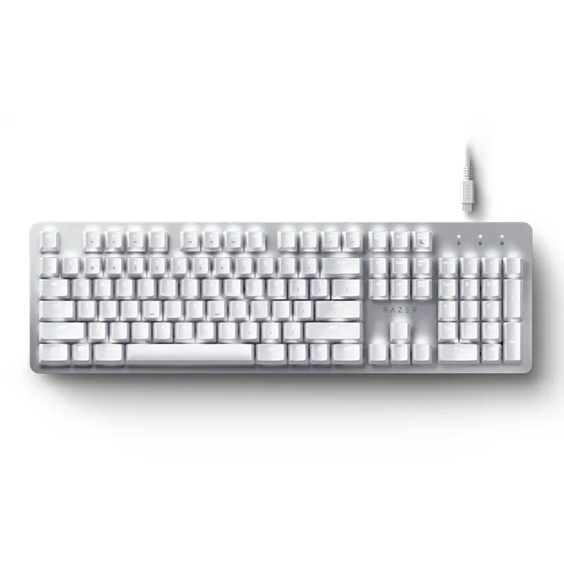 Wireless Mechanical Keyboard White 100% 104 Keys Gaming  Keyboard Usb Wired