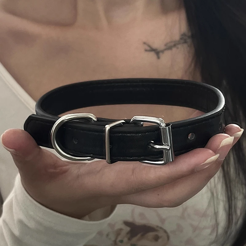 

Gothic Choker Collar Necklace Woman Black Punk Sexy PU Leather Heart Lock Key Spike Chocker Goth Cosplay Party Jewelry Gifts