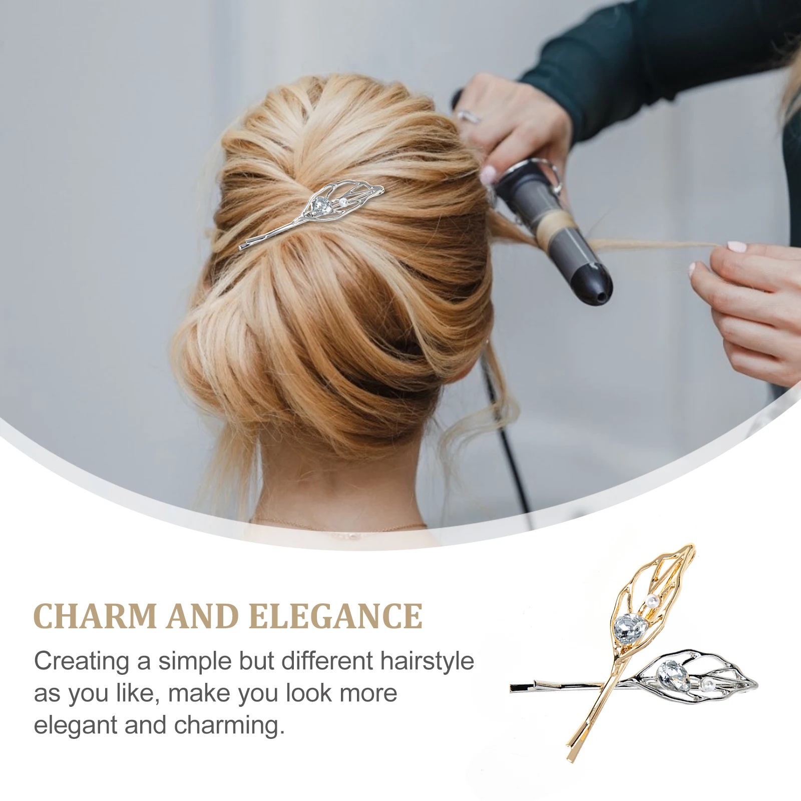 

4Pcs Leaf Hairpins Alloy Women Hairstyle Bobby Pins Versatile Adjustable Hair Clips Easy Daily Party Styling Hair Accessories