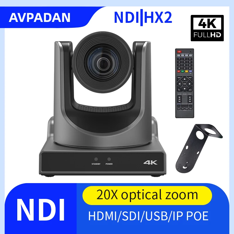 

4k NDI camera 20x optical zoom SDI HDMI USB LAN Video camera support POE 60FPS for Tiktok/YouTube meeting room