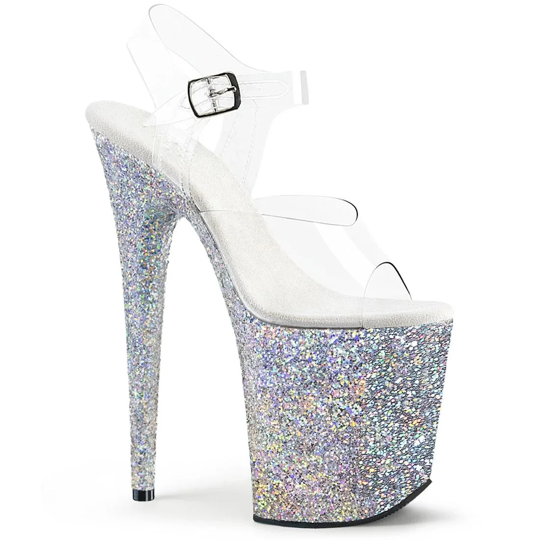 

New 20CM Shiny Glitter Platform Stiletto Heels Women Fashion Model Runway Stripper Dance Stage Performance High Heel Sandals