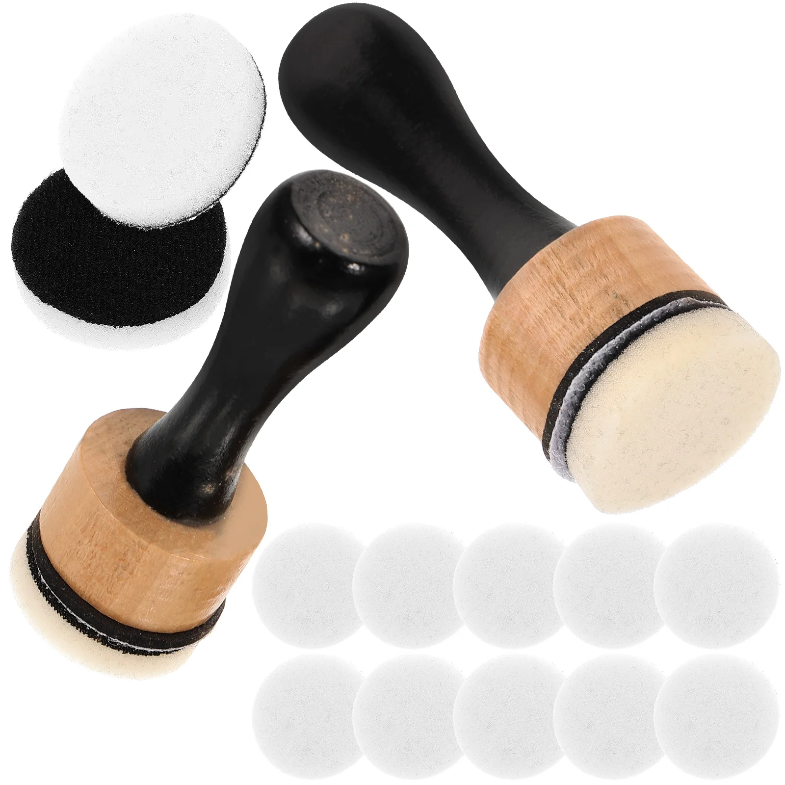 Round Replacement Foam Pad Aid Distress Ink Pads Supplies Embossing Tools Blending Handle Mini