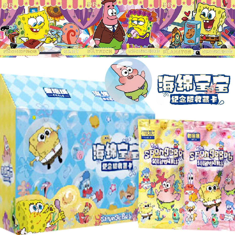 SpongeBob SquarePants Card Bob Patrick Star Sandy Anniversary Edition Fun Cross Dressing Party Cards Kids Child Christmas Gifts