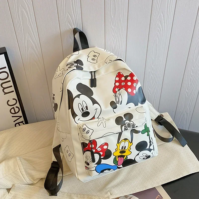 

Disney Mickey Mouse Cartoon Girl Schoolbag Minnie women Travel Storage Bag Backpack Kindergarten PU Handbag