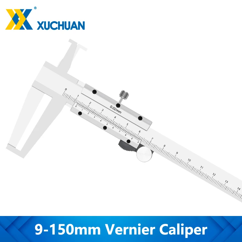 

Caliper 9-150mm/0.02 Accuracy Inner Groove Vernier Caliper Stainless Steel 2 Claw Inner Caliper Gauge Measuring Tools