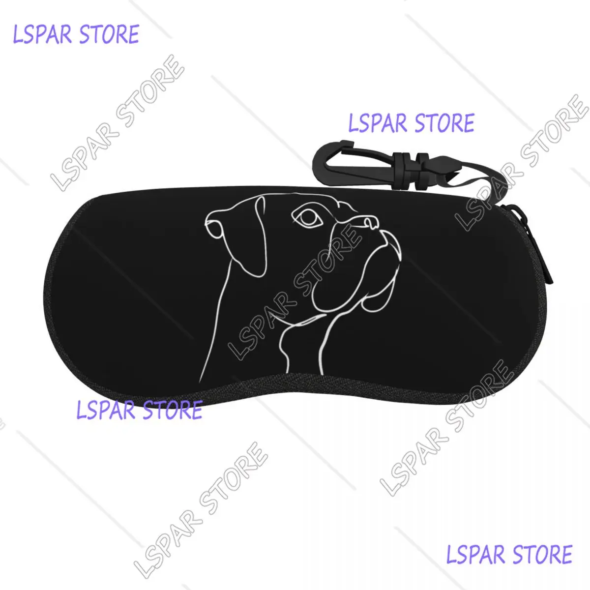 

Custom Boxer Dog Glasses Case With Zipper Rubber Unisex Eyeglasses Pouch Ultra Light Soft Neoprene Sunglasses Protector Box