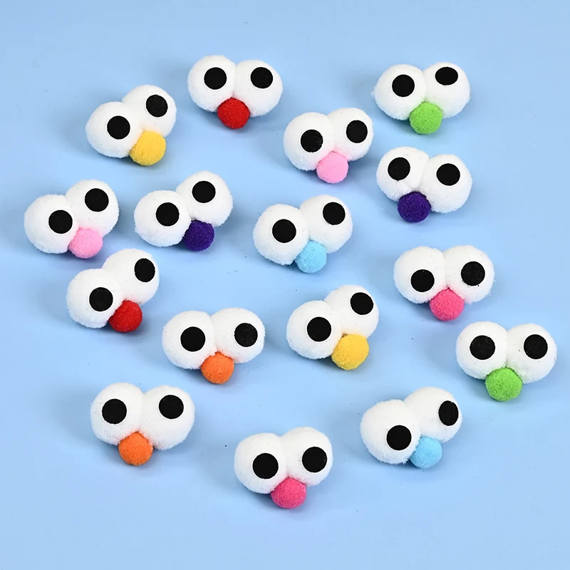 15pcs Cute Plush Eyes Fluffy Soft Clothing Accessories DIY Craftsmanship Handmade Sewing Accessory Multi Style Multi-functional view 2