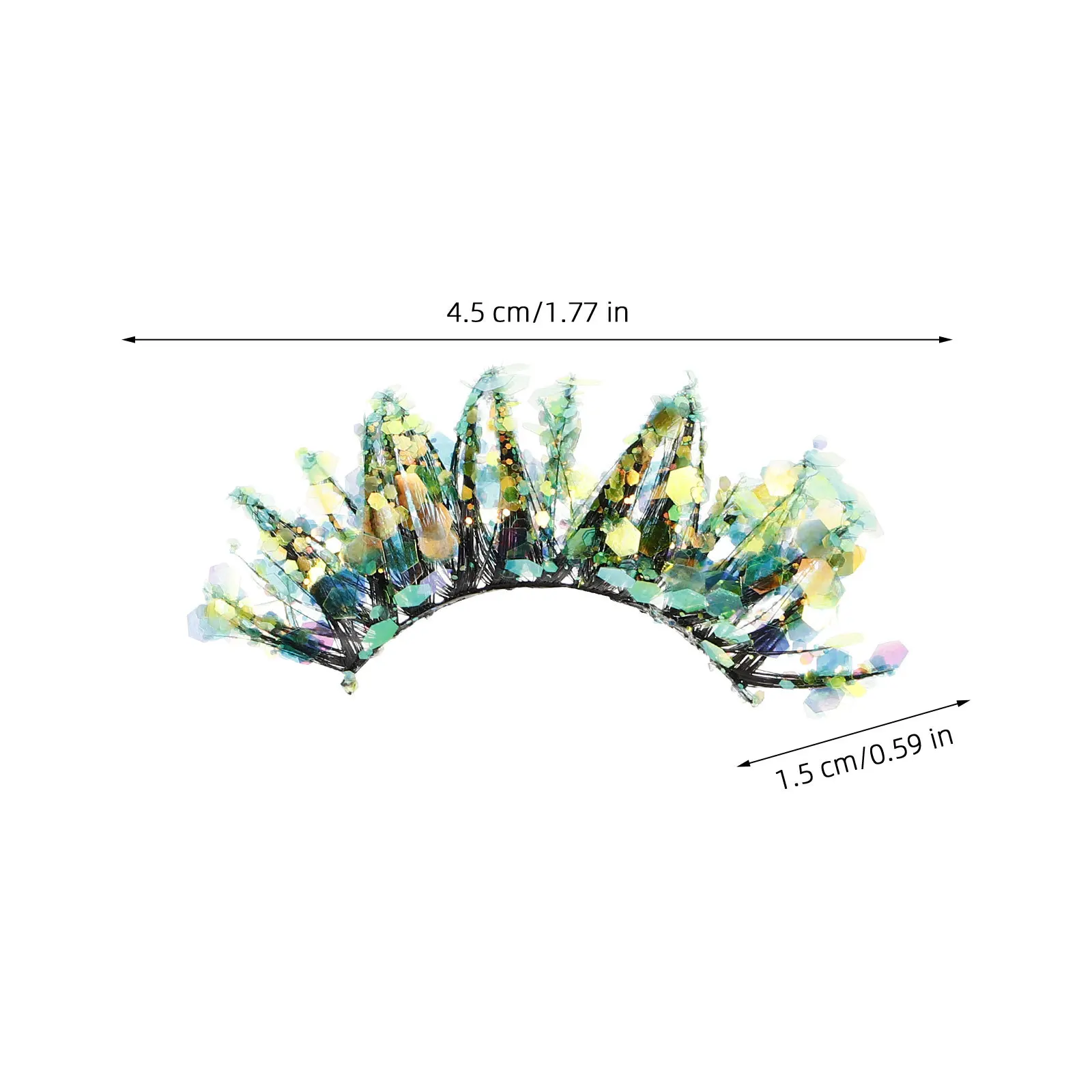 Luminous False Eyelashes 4 Pairs Diy Glitter Strip For Women Reusable Colored Curl Fake Lashes Makeup Lashes