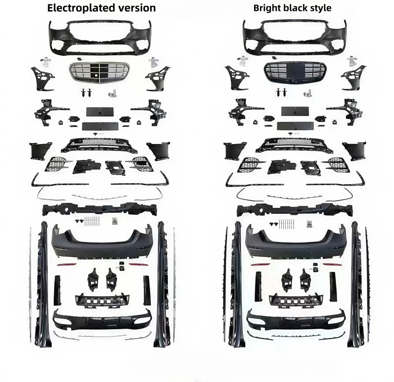 

Suitable for 21-25 S-Class W223 S400 Modified S450 Front Bumper Grille Side Skirt Rear Bumper Lip Tail Throat