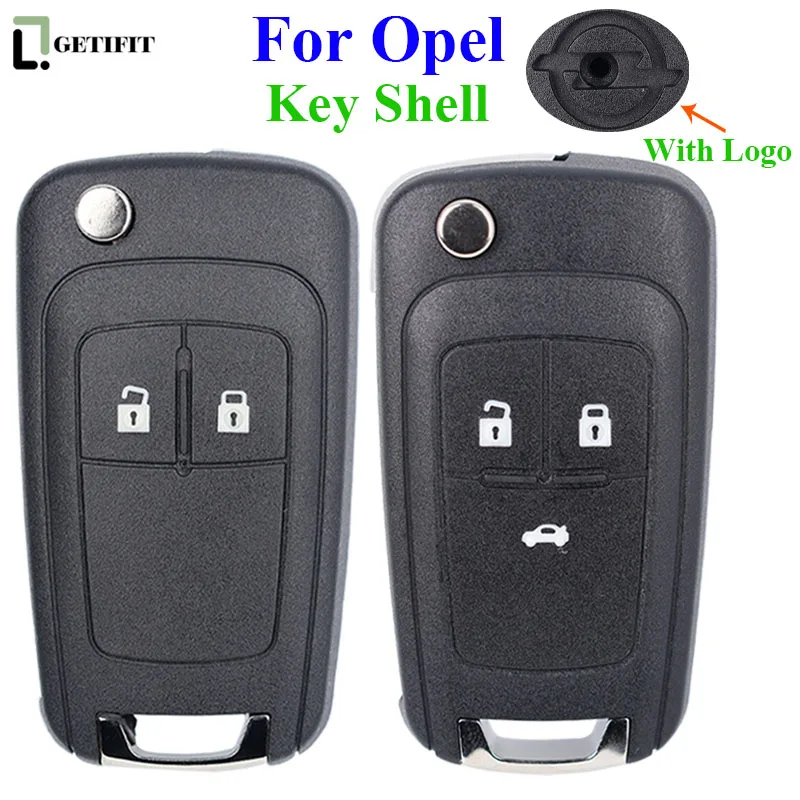 2 3 Buttons Car Key Fob Case Folding Flip Remote Key Case for Opel Zafira Corsa Astra Vauxhall Vectra Omega HU100 Uncut Blade