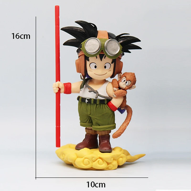 New 16cm Anime Dragon Ball Son Goku Figure With Monkey Kid Goku Action Figure Pvc Statue Collection Model Toys Gifts