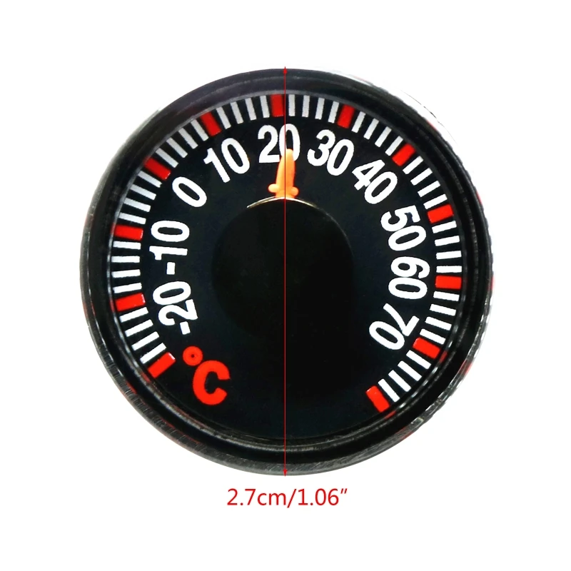 Mini Round Diameter 27mm Plastic Degrees Thermometers for Home Outdoor Car Household Temperature Measure images - 6