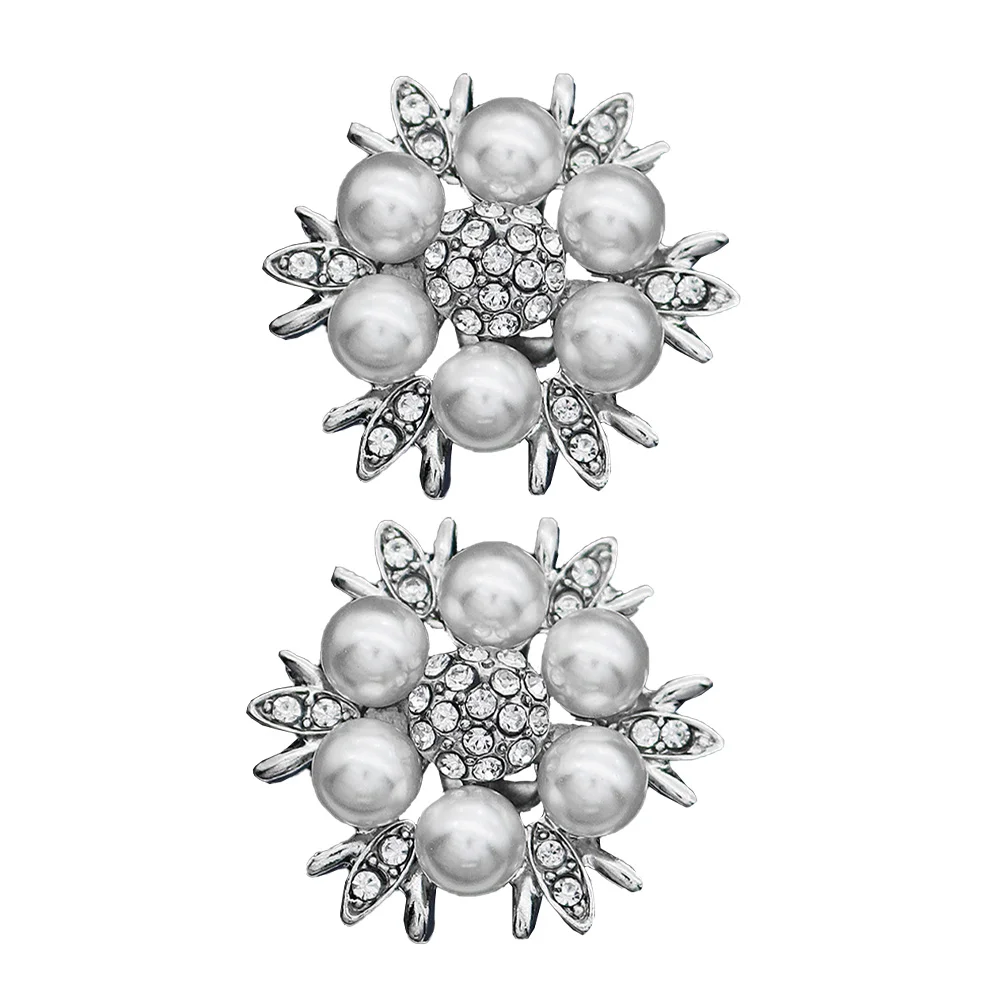 High Heels Shoe Flower Clips Charms Wedding Decorations Pearl Shoes Buckle Decorative Elegant Rhinestones Bride