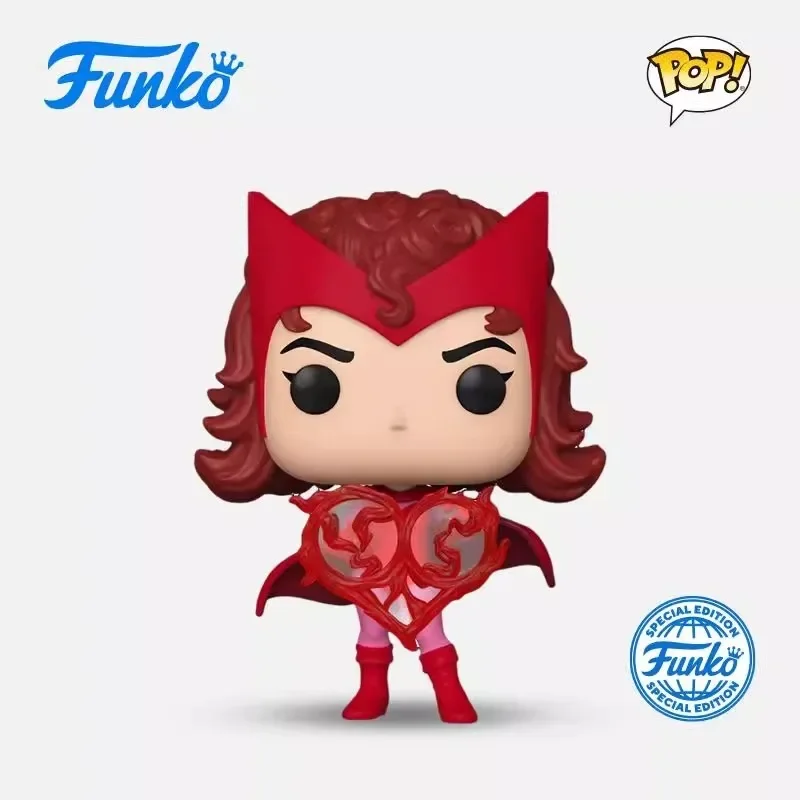 FUNKO POP Originele The Avengers Anime Figuur Scarlet Witch Action Figure Speelgoed voor Jongens Meisjes Gift Collectible Model Ornamenten