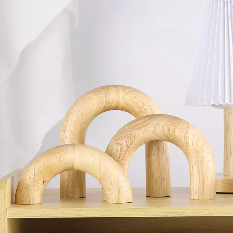 1Set Arched Wooden Decorations For Coffee Tables,Bookshelves And Room Wooden Arch Decorations Home Decorations