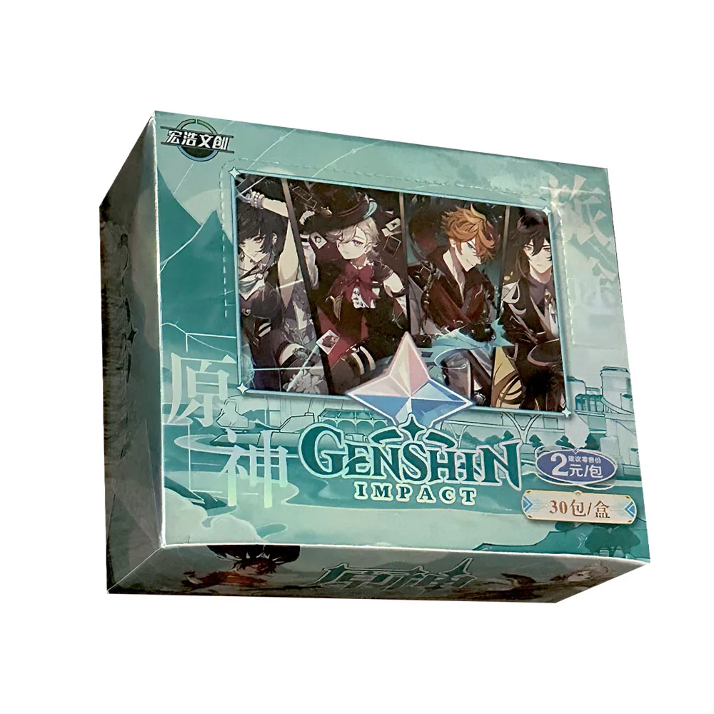 Latest Genshin Impact Cards Anime TCG Rare Character Card Box Children\'s Toy Birthday Gift