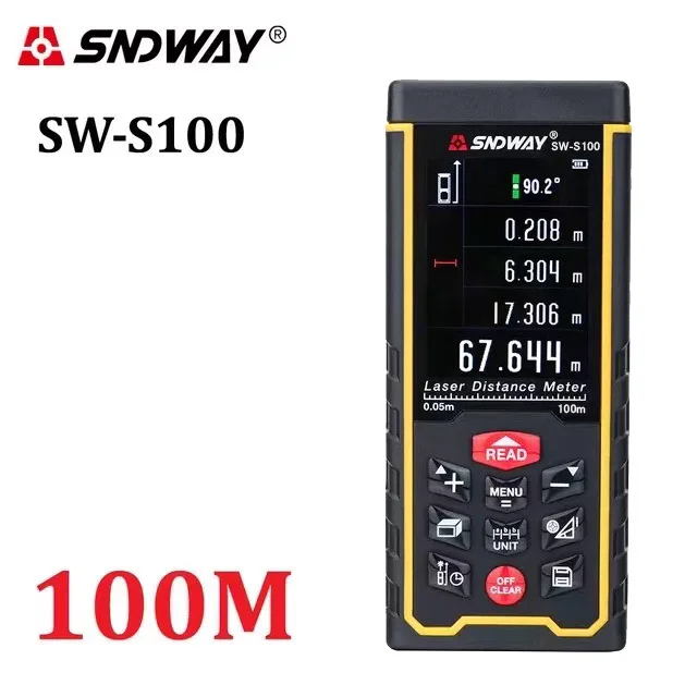 SNDWAY SW-S100  Color screen Laser rangefinder hand-held infrared distance measuring instrument charging meter