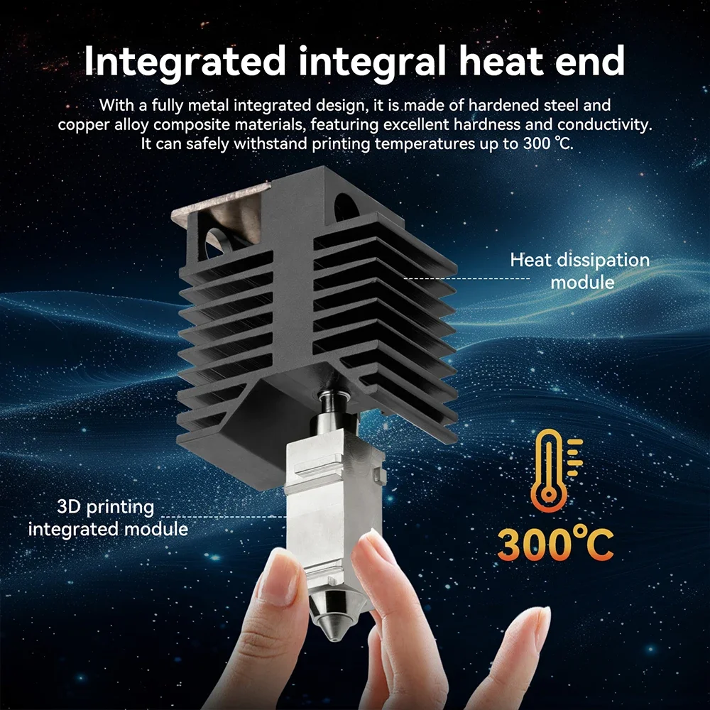 

For Snapmaker U1 Hotend Kit High Quality Hardened Stell Hot End Kit For Snapmaker U1 0.2/0.4/0.6mm 3D Printer Replacement Parts