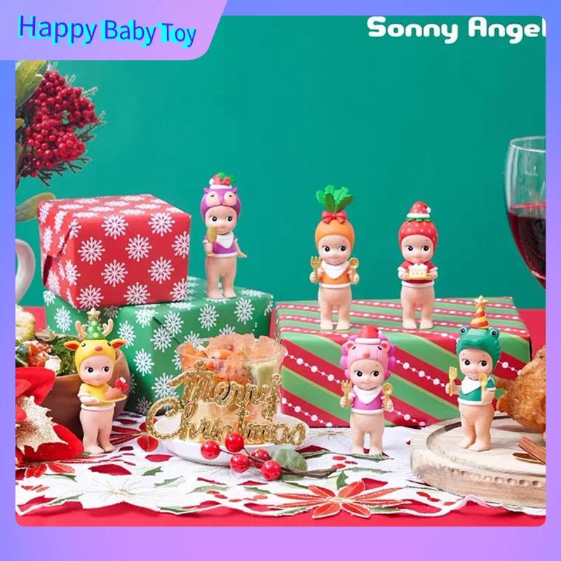 New Sonny Angel Blind Box Christmas Dinner Series Cute Doll Trendy Car Mobile Phone Ornaments Handmade Children'S Gift