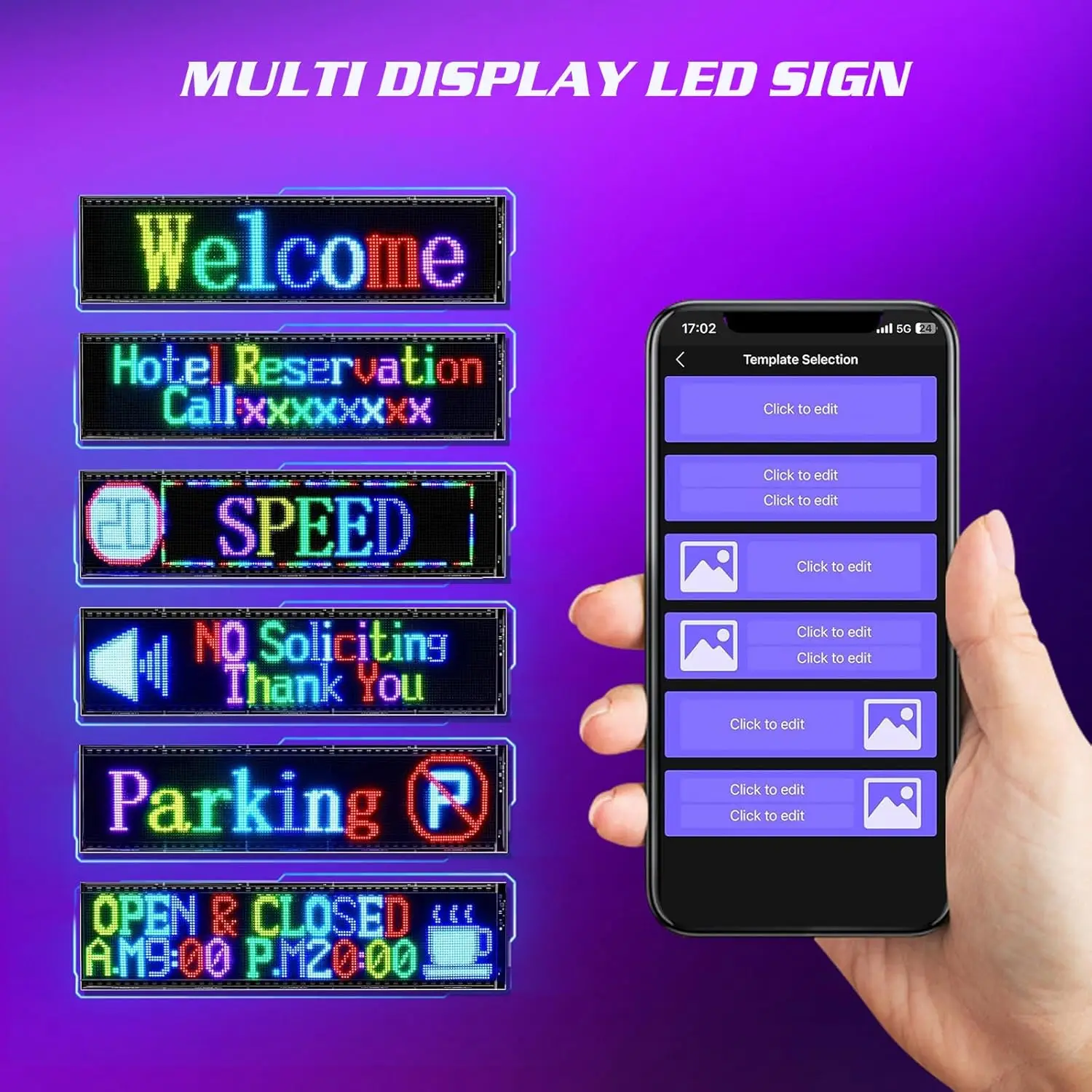 LED Display Programmable,  LED light Sign with  App Control,IP65 Flexible USB 5V LED Scoreboard, Personalised Light  Sign ,DIY