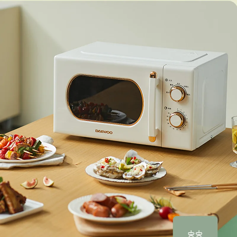 household Heating special light wave furnace mini retro Rotary plate microwave oven